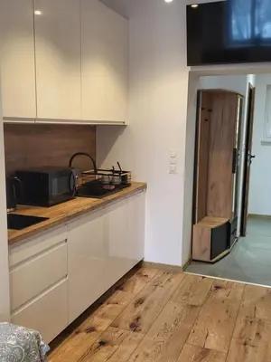 Kuchnia lub aneks kuchenny w obiekcie AS ELITE Apartament -Studio Centrum parking