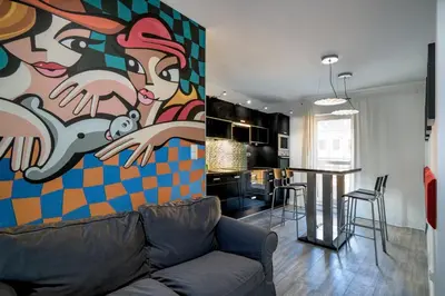 Część wypoczynkowa w obiekcie RentPlanet - Apartament Jedności Narodowej