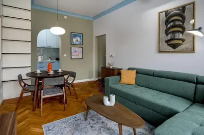 Część wypoczynkowa w obiekcie RentPlanet - Apartament Nadodrze