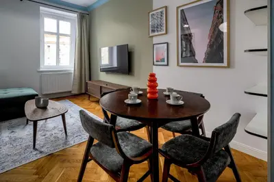Telewizja i/lub zestaw kina domowego w obiekcie RentPlanet - Apartament Nadodrze