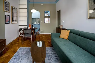 Część wypoczynkowa w obiekcie RentPlanet - Apartament Nadodrze