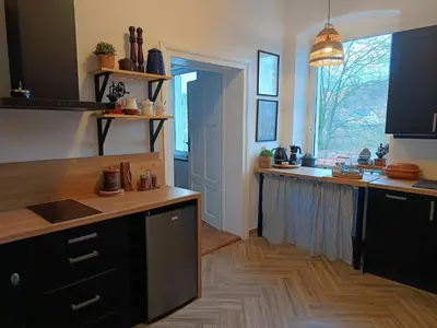 Kuchnia lub aneks kuchenny w obiekcie Apartament w Starej Szkole
