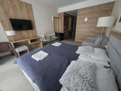 Telewizja i/lub zestaw kina domowego w obiekcie Czarna Góra Apartament 102