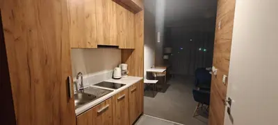 Kuchnia lub aneks kuchenny w obiekcie Apartament Czarna Góra Blue