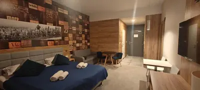 Część wypoczynkowa w obiekcie Apartament Czarna Góra Blue