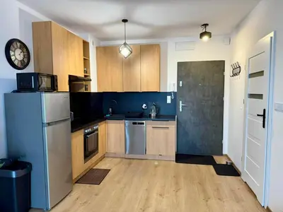 Kuchnia lub aneks kuchenny w obiekcie Apartament Krokus - winda, parking