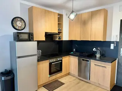 Kuchnia lub aneks kuchenny w obiekcie Apartament Krokus - winda, parking