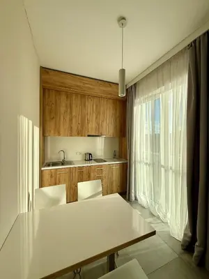 Kuchnia lub aneks kuchenny w obiekcie Aparthotel Apartamentu Czarna Góra 121