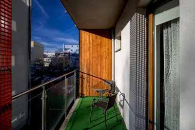Balkon lub taras w obiekcie RentPlanet - Studio Kościuszki