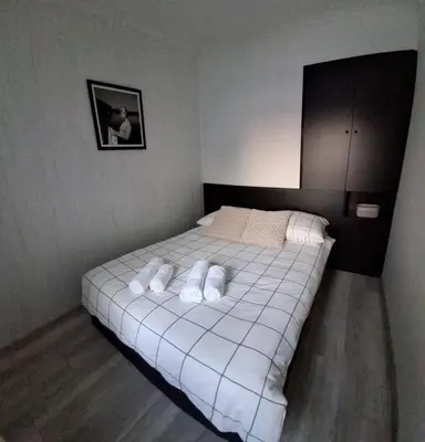 Łóżko lub łóżka w pokoju w obiekcie Na Skraju Jutra