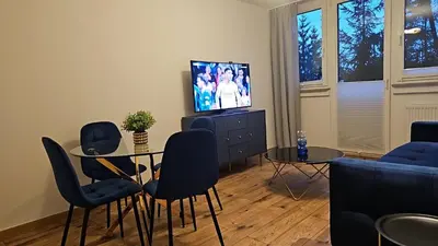 Telewizja i/lub zestaw kina domowego w obiekcie Apartament na Wojciecha