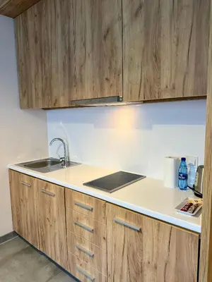 Kuchnia lub aneks kuchenny w obiekcie Aparthotel Apartamenty Czarna Góra 0101