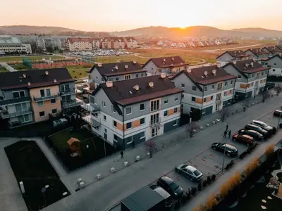 Wschód lub zachód słońca widziany z tego apartamentu