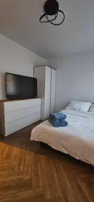 Łóżko lub łóżka w pokoju w obiekcie Apartament Lifestyle