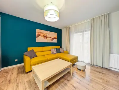 Część wypoczynkowa w obiekcie Traugutta Stylish Studio FREE Parking by BookingHost