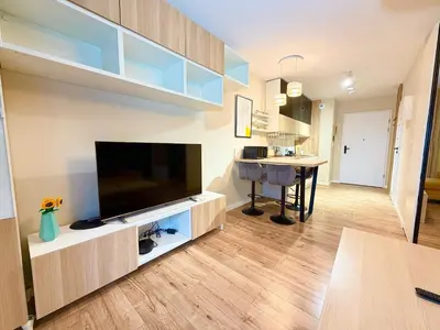 Kuchnia lub aneks kuchenny w obiekcie Traugutta Stylish Studio FREE Parking by BookingHost