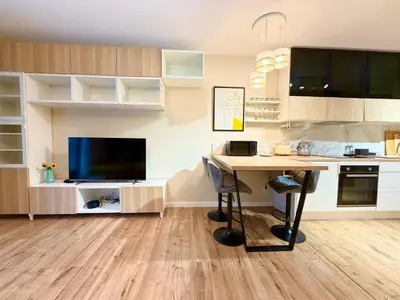Kuchnia lub aneks kuchenny w obiekcie Traugutta Stylish Studio FREE Parking by BookingHost
