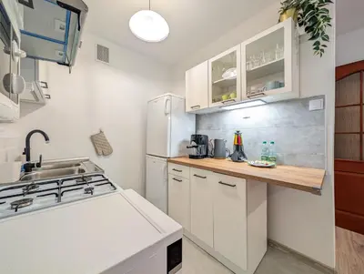 Kuchnia lub aneks kuchenny w obiekcie Powstańców Śląskich Homely Apartment by BookingHost