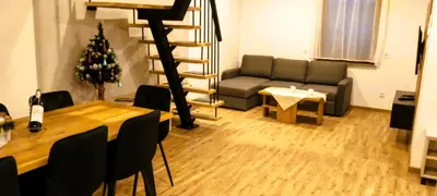 Część wypoczynkowa w obiekcie Letnisko domek z Sauną i Balią