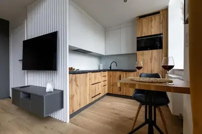Kuchnia lub aneks kuchenny w obiekcie Central Wroclaw Apartment - Great Location - Chic and Luxury - JP33