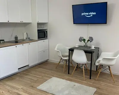 Kuchnia lub aneks kuchenny w obiekcie Apartament przy Sądzie