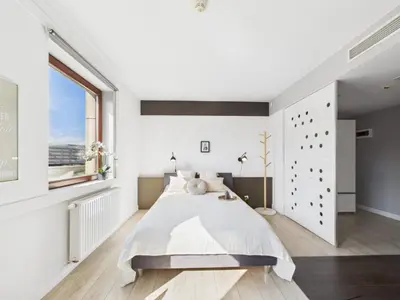 Łóżko lub łóżka w pokoju w obiekcie Wroclaw Rynek City Center Stay Galeria Dominikanska