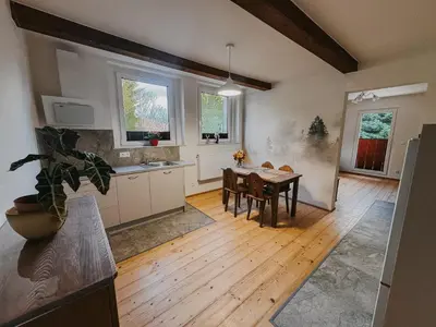 Kuchnia lub aneks kuchenny w obiekcie Szczytny Zakątek Apartamenty