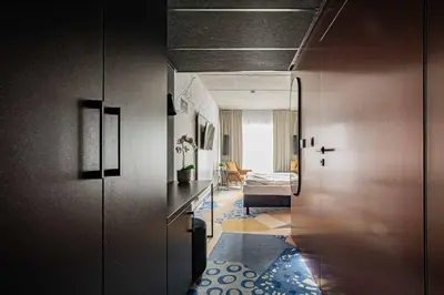 Łóżko lub łóżka w pokoju w obiekcie VacationClub Biała Perła Apartament 509