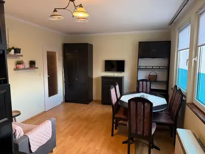 Telewizja i/lub zestaw kina domowego w obiekcie Miodowa Apartment
