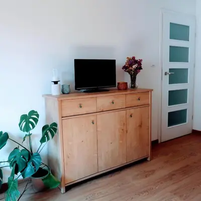 Telewizja i/lub zestaw kina domowego w obiekcie Wygodne mieszkanie dla dwojga