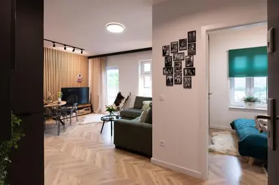 Telewizja i/lub zestaw kina domowego w obiekcie Apartament Gwiazd