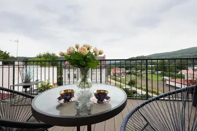 Widok na góry z tego apartamentu