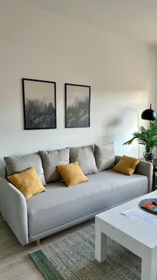 Część wypoczynkowa w obiekcie Atrakcyjny apartament z widokiem - Góry Sowie - Bielawa