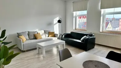 Część wypoczynkowa w obiekcie Atrakcyjny apartament z widokiem - Góry Sowie - Bielawa