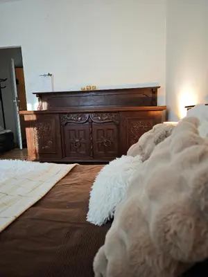 Łóżko lub łóżka w pokoju w obiekcie Dom Na Początku Świata