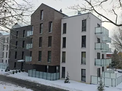 Budynek, w którym mieści się apartament