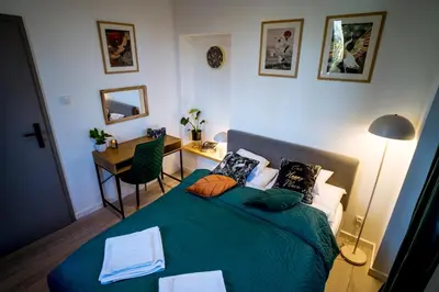 Łóżko lub łóżka w pokoju w obiekcie Apartament Renoma OLD TOWN Self check-in 24h