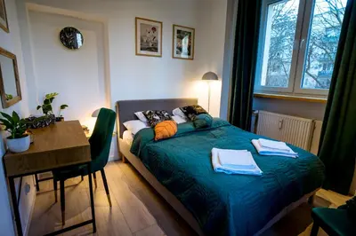 Łóżko lub łóżka w pokoju w obiekcie Apartament Renoma OLD TOWN Self check-in 24h