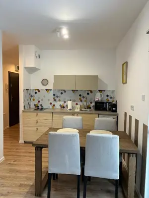 Kuchnia lub aneks kuchenny w obiekcie Apartament Grafitowy