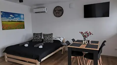 Łóżko lub łóżka w pokoju w obiekcie Mieszkanie Janowice