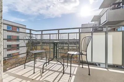Balkon lub taras w obiekcie Siemianowicka Apartment with Balcony & Parking Wrocław by Noclegi Renters