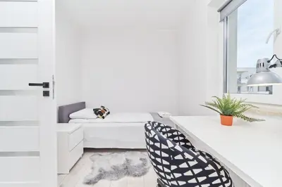 Część wypoczynkowa w obiekcie Siemianowicka Apartment with Balcony & Parking Wrocław by Noclegi Renters