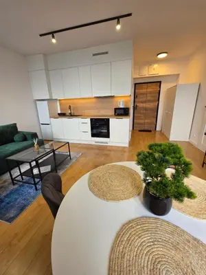 Kuchnia lub aneks kuchenny w obiekcie Horyzont Apartments