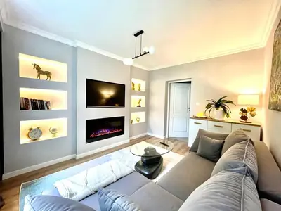 Telewizja i/lub zestaw kina domowego w obiekcie Apartament Między Szczytami