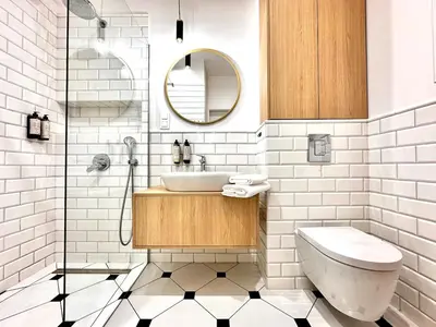 Łazienka w obiekcie Stylowy retro apartament w sercu Wrocławia