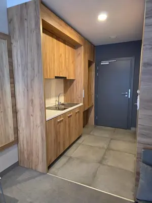 Kuchnia lub aneks kuchenny w obiekcie Aparthotel Apartamenty Czarna Góra 136