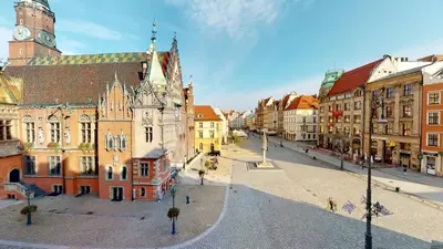 Widok na miasto Wrocław z tego apartamentu