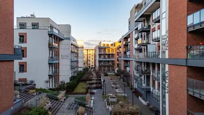 Budynek, w którym mieści się apartament