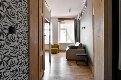 Część wypoczynkowa w obiekcie Comfort & Modern Apartment Studio by Market Square with AC AS HOME S4