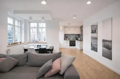 Kuchnia lub aneks kuchenny w obiekcie Apartament Warszawska 11